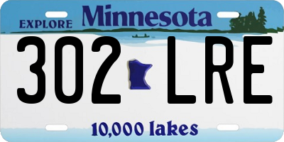 MN license plate 302LRE