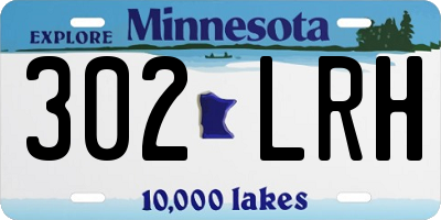 MN license plate 302LRH