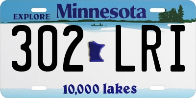 MN license plate 302LRI