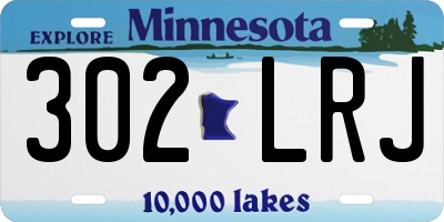 MN license plate 302LRJ