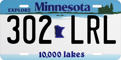 MN license plate 302LRL