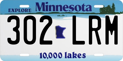 MN license plate 302LRM