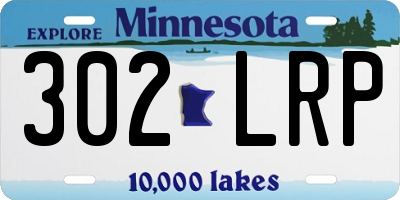 MN license plate 302LRP