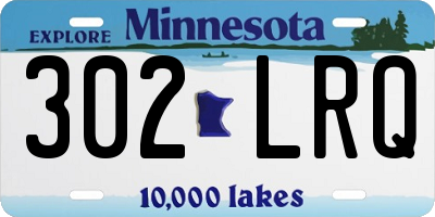 MN license plate 302LRQ