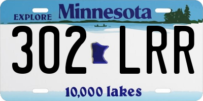 MN license plate 302LRR
