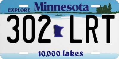 MN license plate 302LRT
