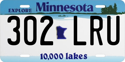 MN license plate 302LRU