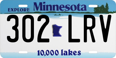 MN license plate 302LRV