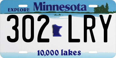 MN license plate 302LRY