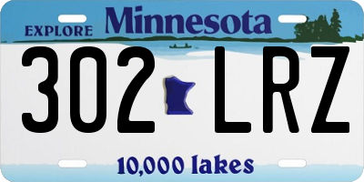 MN license plate 302LRZ