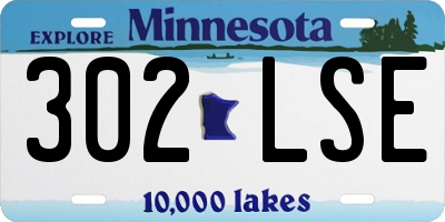 MN license plate 302LSE