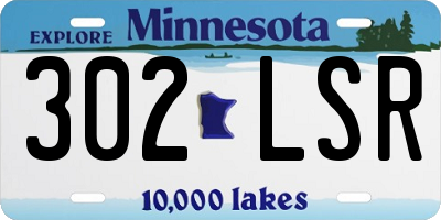 MN license plate 302LSR
