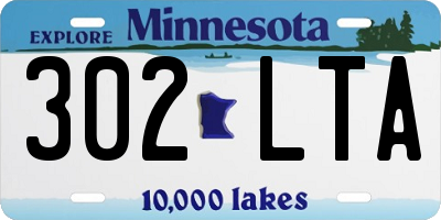 MN license plate 302LTA