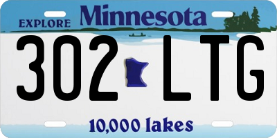 MN license plate 302LTG