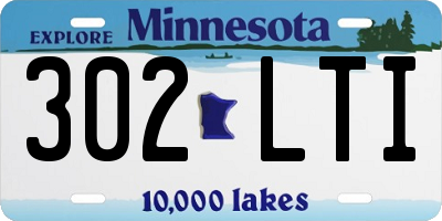 MN license plate 302LTI