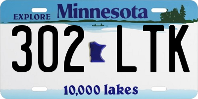 MN license plate 302LTK