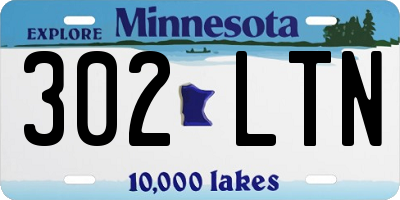 MN license plate 302LTN