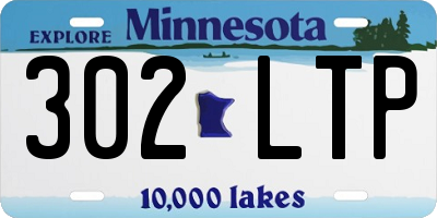 MN license plate 302LTP