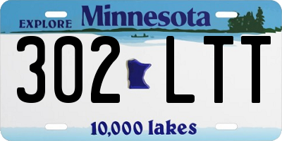 MN license plate 302LTT