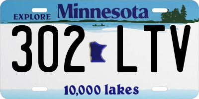 MN license plate 302LTV