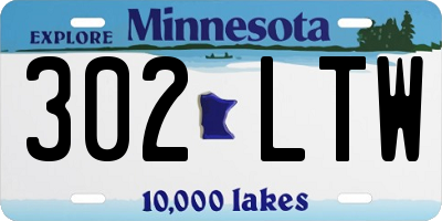 MN license plate 302LTW