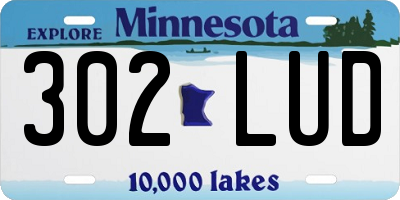 MN license plate 302LUD