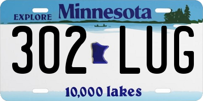 MN license plate 302LUG
