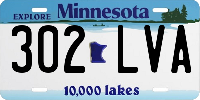 MN license plate 302LVA