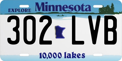 MN license plate 302LVB