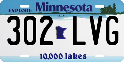 MN license plate 302LVG