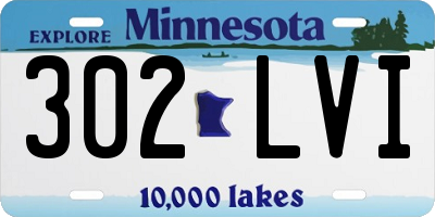MN license plate 302LVI