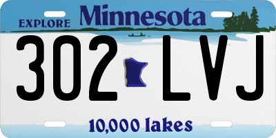 MN license plate 302LVJ