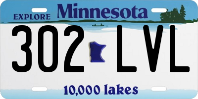 MN license plate 302LVL