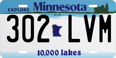 MN license plate 302LVM