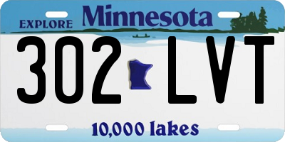 MN license plate 302LVT
