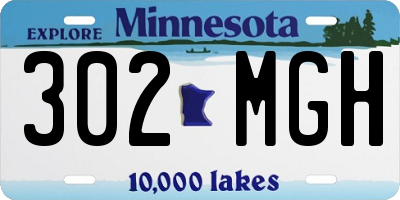 MN license plate 302MGH