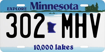 MN license plate 302MHV