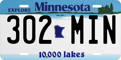 MN license plate 302MIN