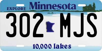 MN license plate 302MJS