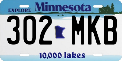 MN license plate 302MKB