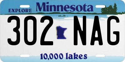 MN license plate 302NAG