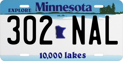 MN license plate 302NAL