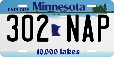 MN license plate 302NAP
