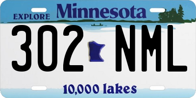 MN license plate 302NML