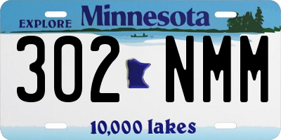 MN license plate 302NMM