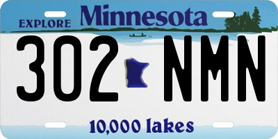 MN license plate 302NMN