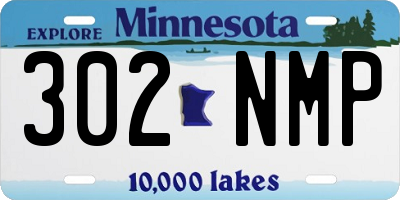 MN license plate 302NMP