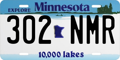 MN license plate 302NMR