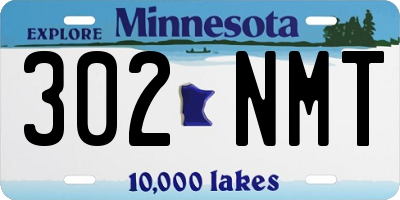 MN license plate 302NMT
