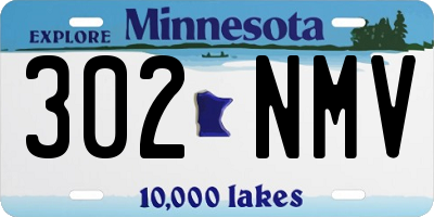 MN license plate 302NMV
